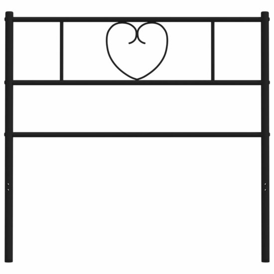 Hoofdbord 80 cm metaal zwart
