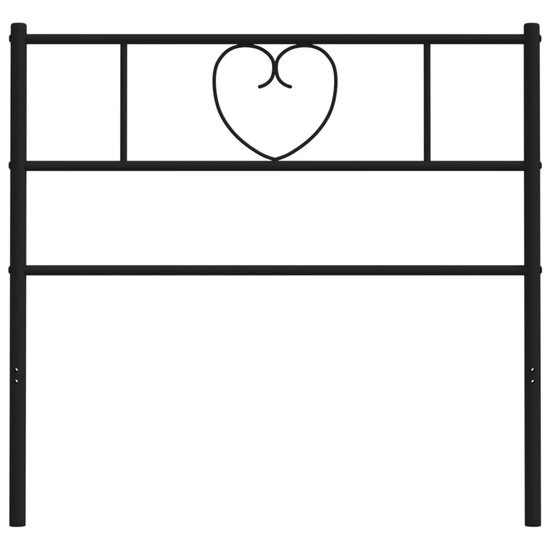 Hoofdbord 90 cm metaal zwart