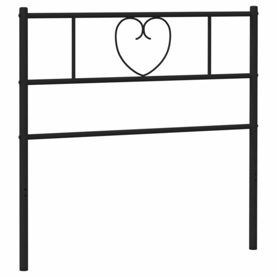 Hoofdbord Metaal 75 cm Zwart