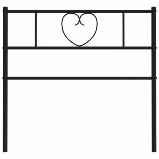 Hoofdbord Metaal 75 cm Zwart