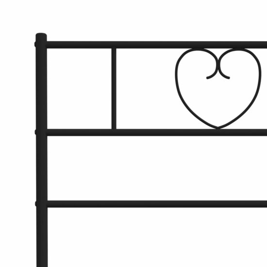 Hoofdbord Metaal 75 cm Zwart