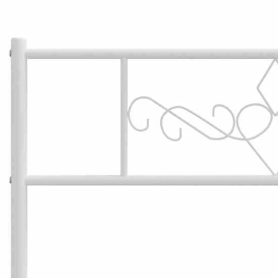Hoofdbord 140 cm metaal wit