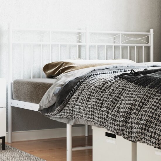 Hoofdbord 160 cm metaal wit
