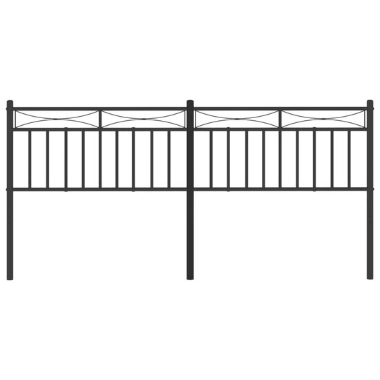 Hoofdbord 200 cm metaal zwart