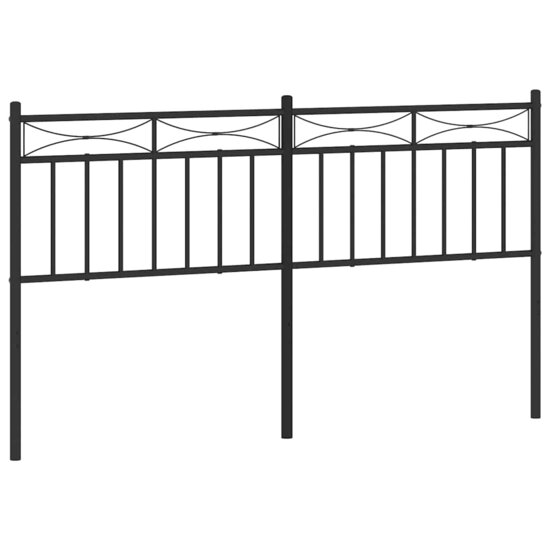 Hoofdbord Metaal 150 cm Zwart