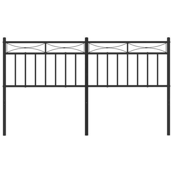 Hoofdbord Metaal 150 cm Zwart