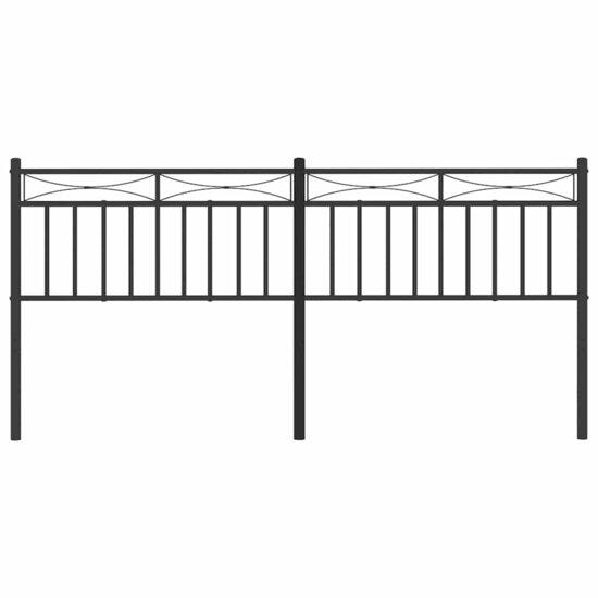 Hoofdbord Metaal 180 cm Zwart