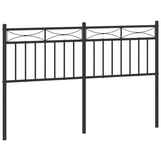 Hoofdbord 135 cm metaal zwart