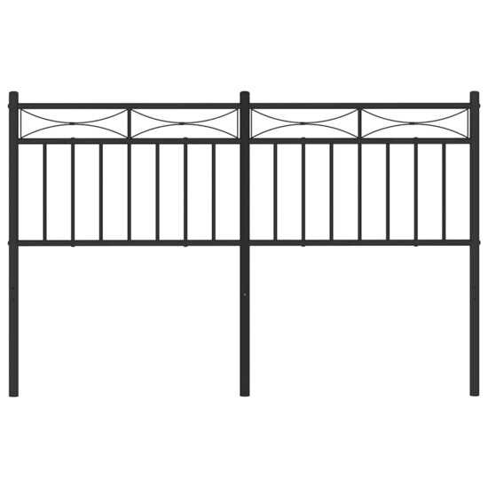 Hoofdbord 135 cm metaal zwart