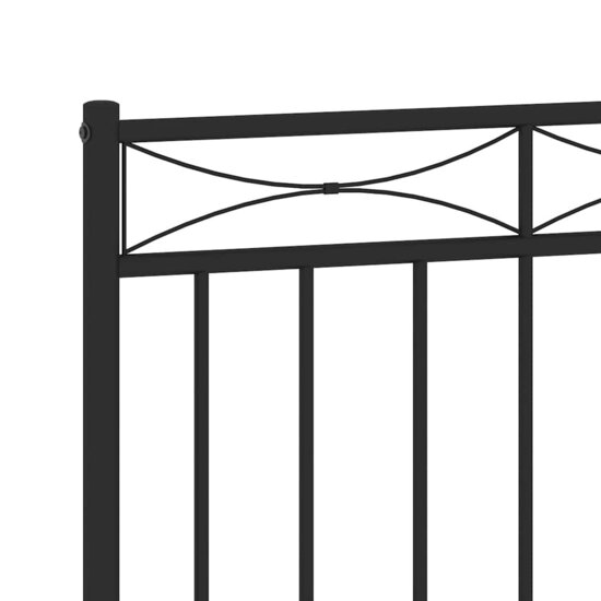 Hoofdbord 135 cm metaal zwart