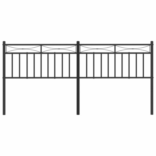 Hoofdbord 193 cm metaal zwart