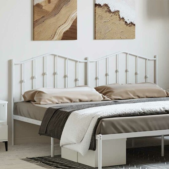Hoofdbord Metaal 193 cm Wit