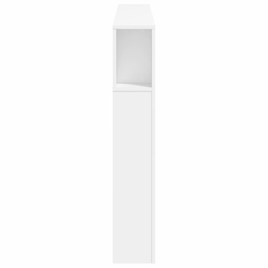 Hoofdeinde Met Led 160X18,5X103,5 Cm Bewerkt Hout 160 x 103.5 cm Wit