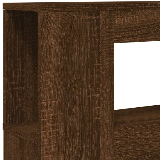 Hoofdeinde Met Led 220X18,5X103,5 Cm Bewerkt Hout Bruineiken 220 x 103.5 cm bruin eikenkleur