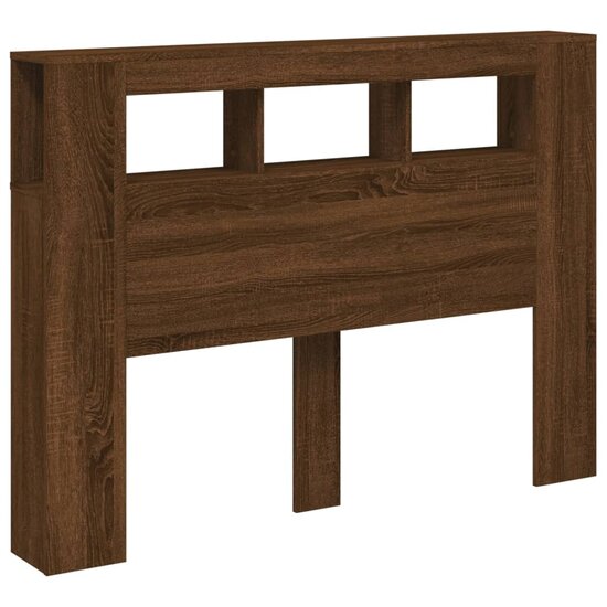 Hoofdeinde Met Led 140X18,5X103,5 Cm Bewerkt Hout Bruineiken 140 x 103.5 cm bruin eikenkleur