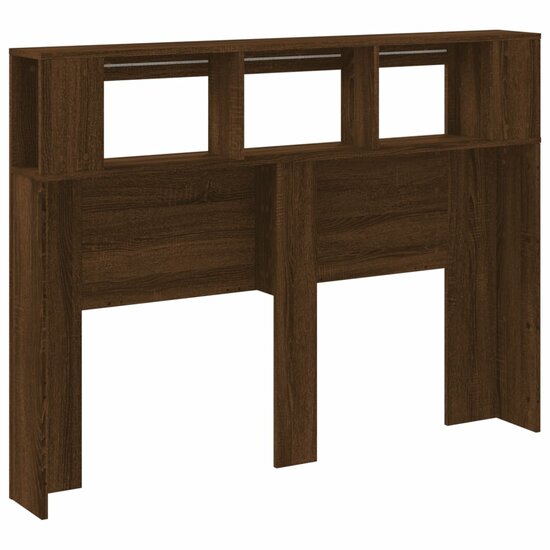 Hoofdeinde Met Led 140X18,5X103,5 Cm Bewerkt Hout Bruineiken 140 x 103.5 cm bruin eikenkleur