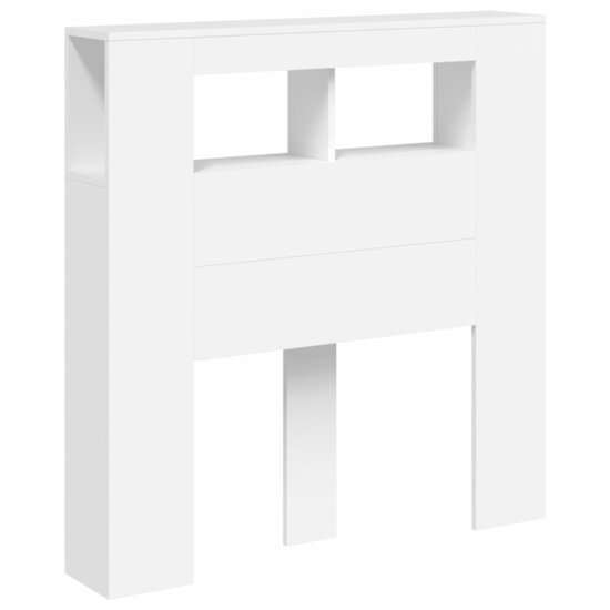 Hoofdeinde Met Led 100X18,5X103,5 Cm Bewerkt Hout 100 x 103.5 cm Wit