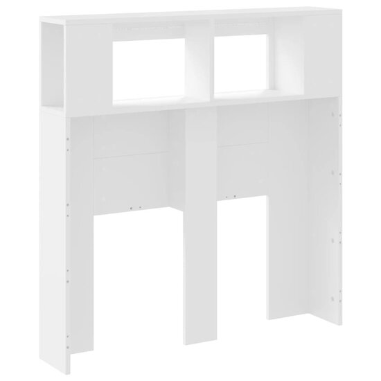 Hoofdeinde Met Led 100X18,5X103,5 Cm Bewerkt Hout 100 x 103.5 cm Wit