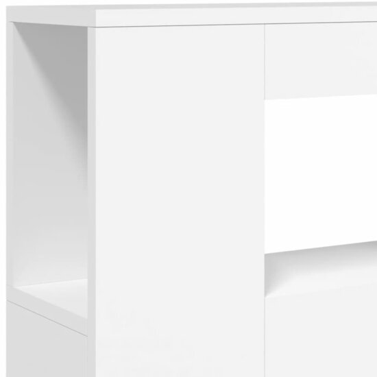 Hoofdeinde Met Led 100X18,5X103,5 Cm Bewerkt Hout 100 x 103.5 cm Wit