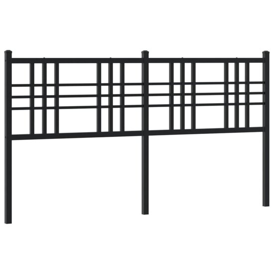 Hoofdbord Metaal 160 cm Zwart