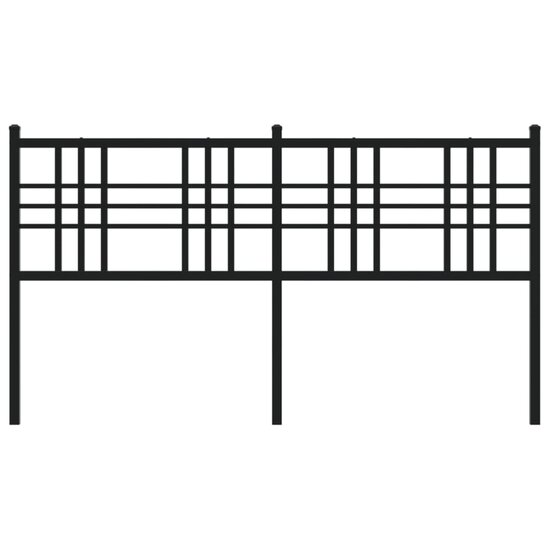 Hoofdbord Metaal 160 cm Zwart