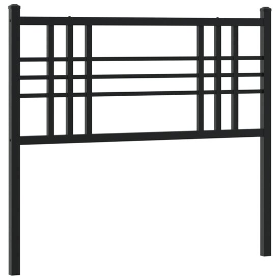 Hoofdbord Metaal 100 cm Zwart