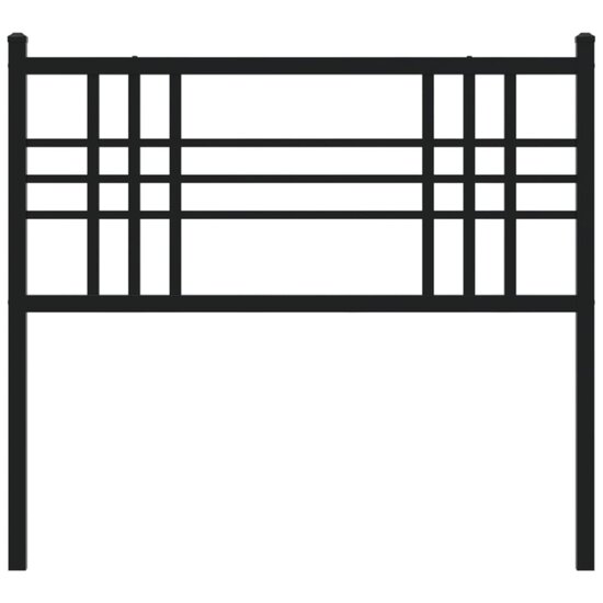 Hoofdbord Metaal 100 cm Zwart
