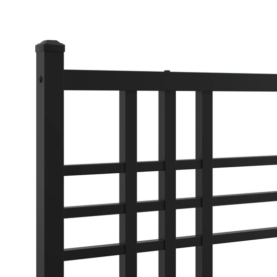 Hoofdbord Metaal 100 cm Zwart