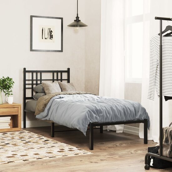Hoofdbord Metaal 80 cm Zwart