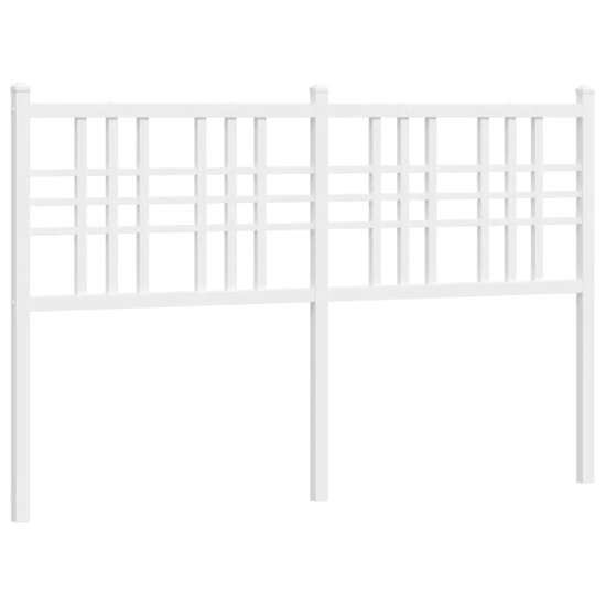 Hoofdbord 137 cm metaal wit