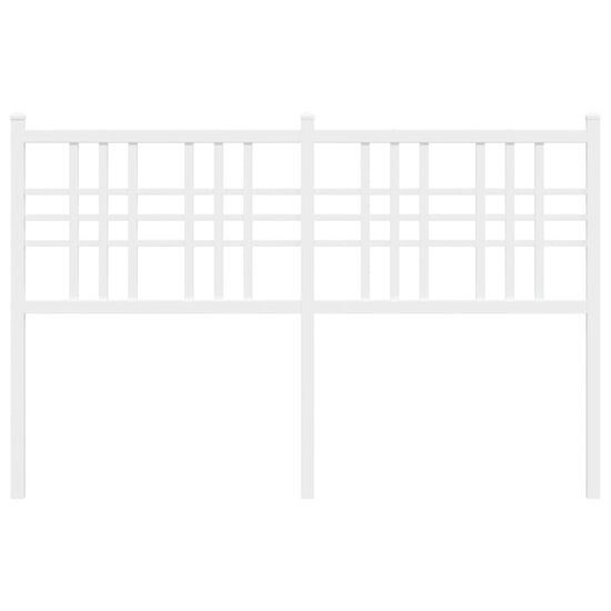Hoofdbord 137 cm metaal wit