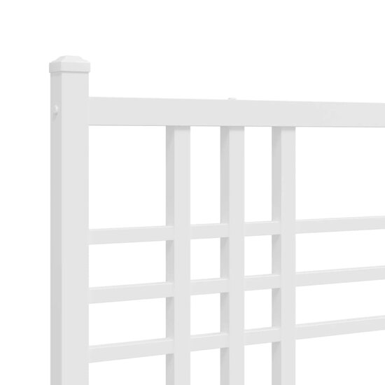 Hoofdbord 137 cm metaal wit