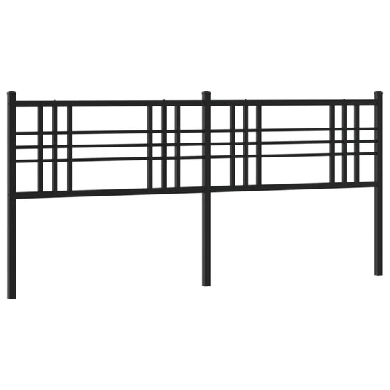 Hoofdbord 200 cm metaal zwart