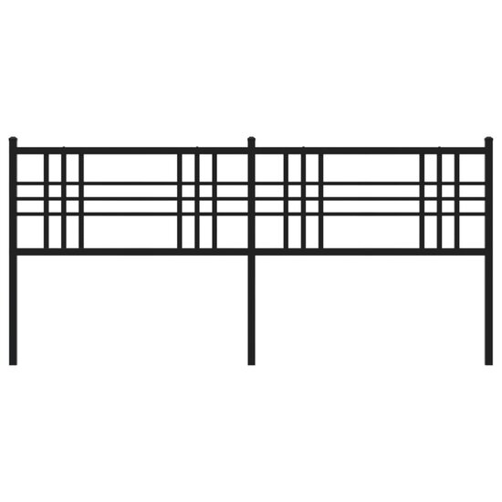 Hoofdbord 200 cm metaal zwart