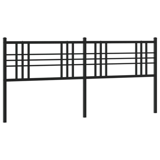 Hoofdbord 180 cm metaal zwart