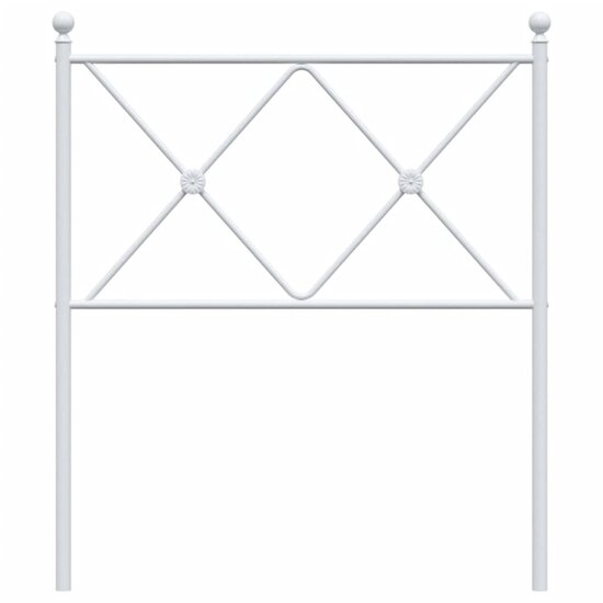Hoofdbord 75 cm metaal wit