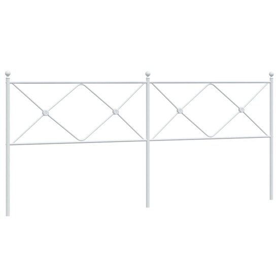 Hoofdbord 200 cm metaal wit