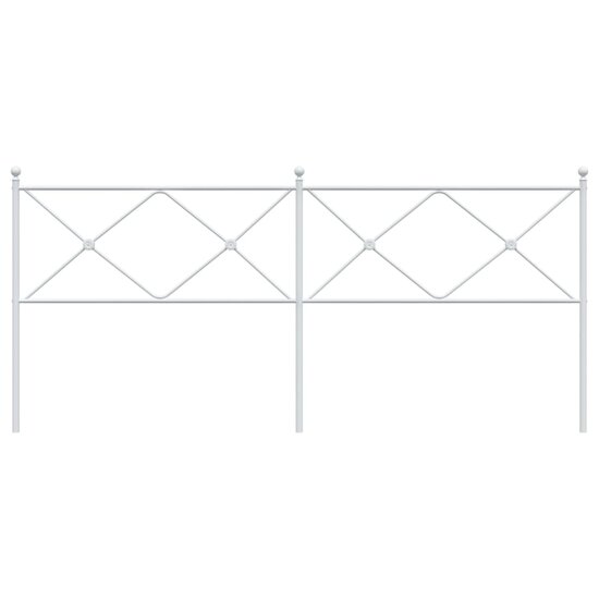 Hoofdbord 200 cm metaal wit