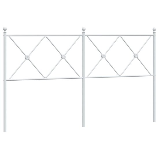 Hoofdbord Metaal 160 cm Wit