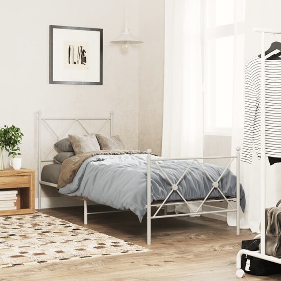 Hoofdbord Metaal 80 cm Wit