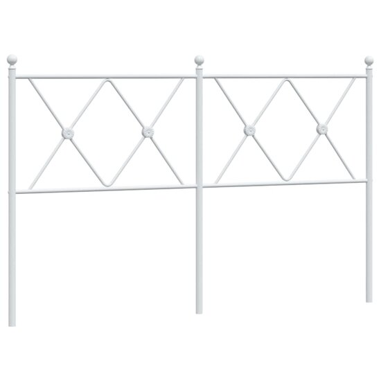 Hoofdbord Metaal 137 cm Wit