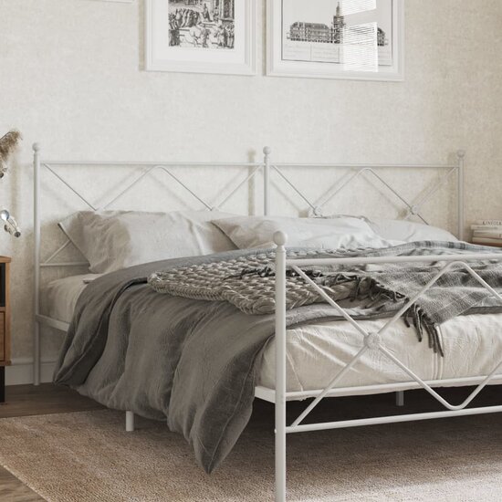 Hoofdbord Metaal 193 cm Wit