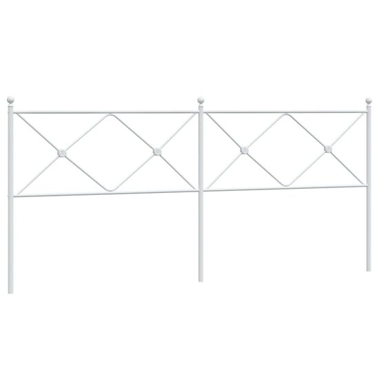 Hoofdbord Metaal 193 cm Wit