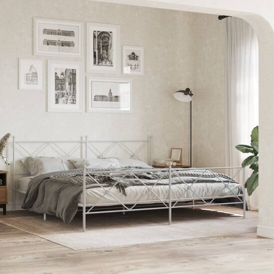 Hoofdbord Metaal 193 cm Wit