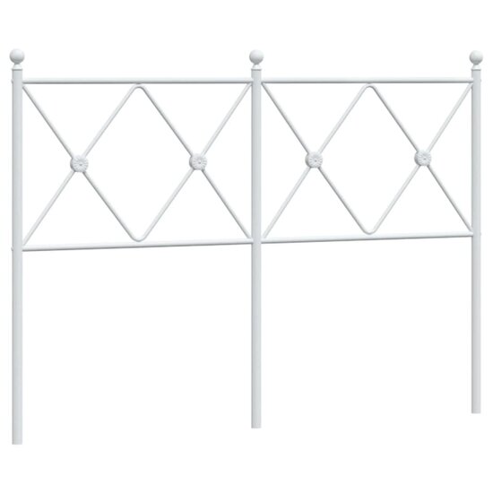 Hoofdbord 120 cm metaal wit