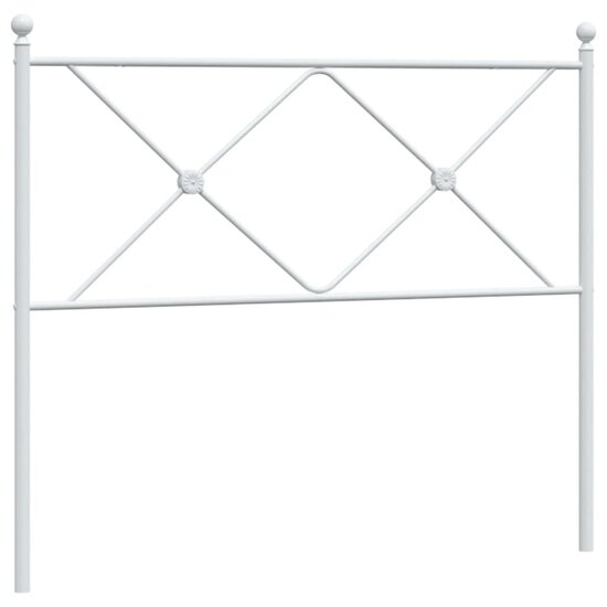 Hoofdbord 100 cm metaal wit