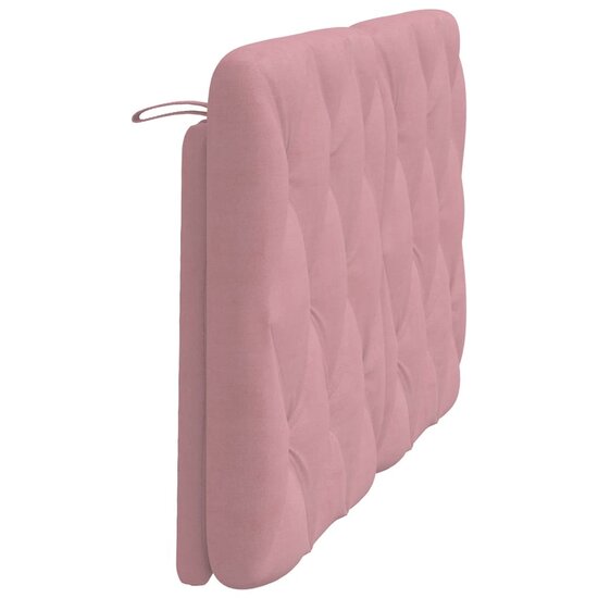 Hoofdbordkussen 120 cm fluweel roze