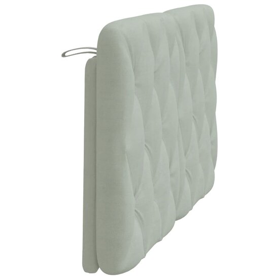 Hoofdbordkussen 140 cm velvet lichtgrijs