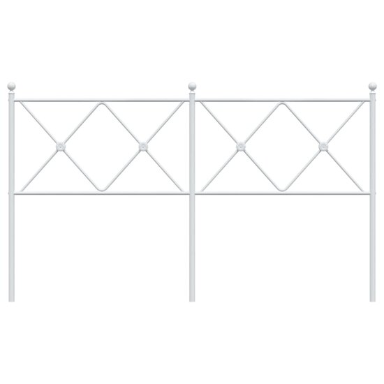 Hoofdbord Metaal 150 cm Wit