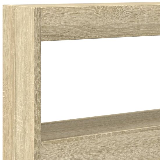 Hoofdbordkast Met Led-Verlichting 160 x 17 x 102 cm Sonoma eiken